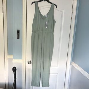 Sage Green Sleeveless Jumpsuit